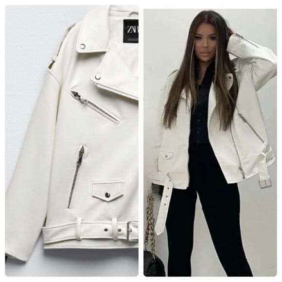 Zara Faux Leather Jacket New - Picture 3 of 7